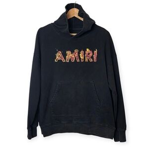 AMIRI Graphic Flame Logo Hoodie Sweatshirt Medium